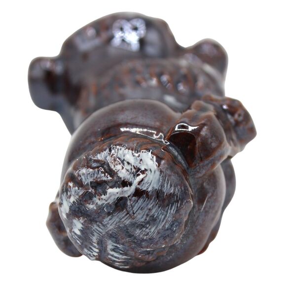 Vintage Japan Brown Poodle Figurine 4.5” Hand Painted Ceramic Redware Terracotta - Picture 5 of 7